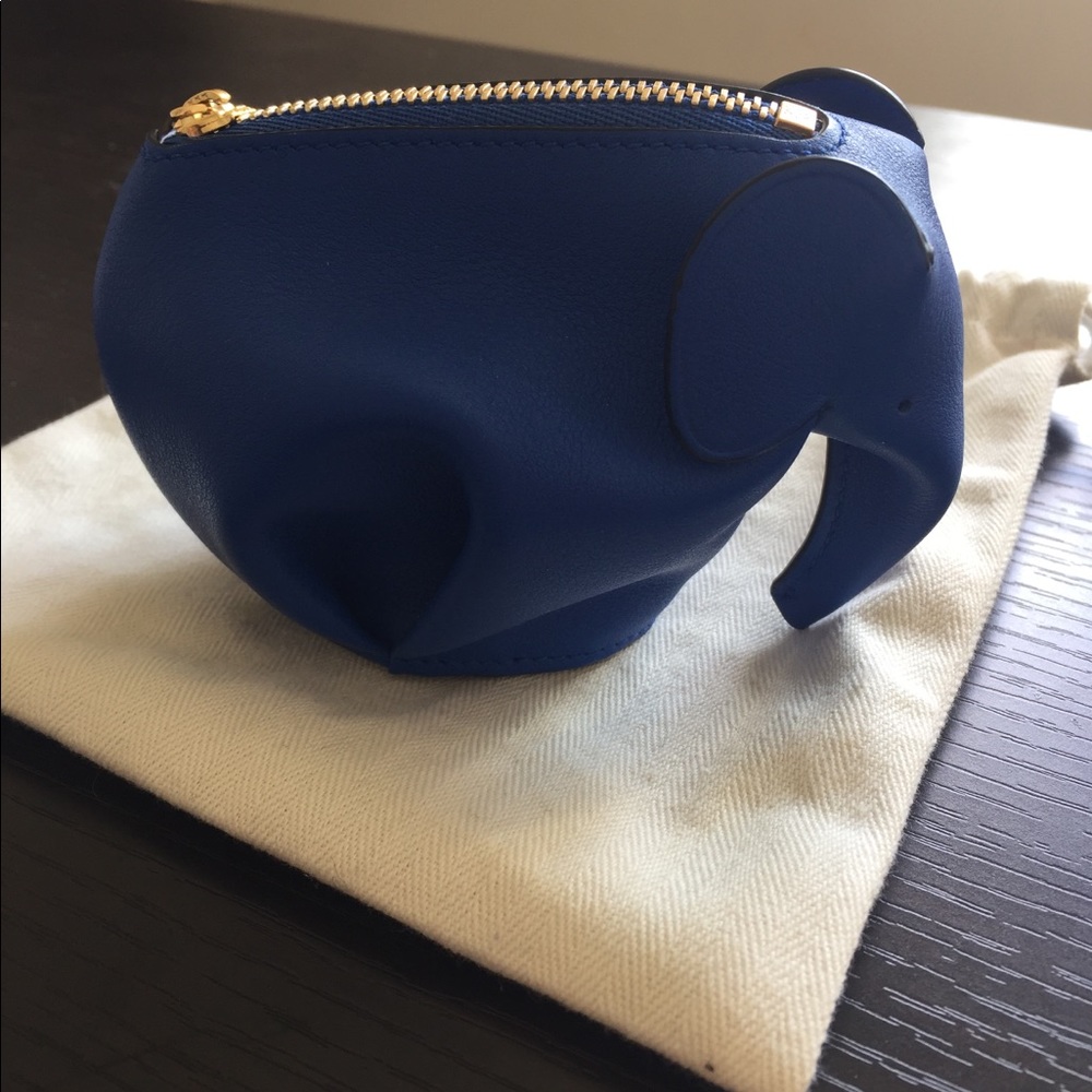blue loewe elephant coin purse